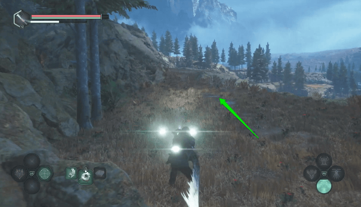 Follow the road going left