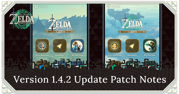 Version 1.4.2 Update Patch Notes