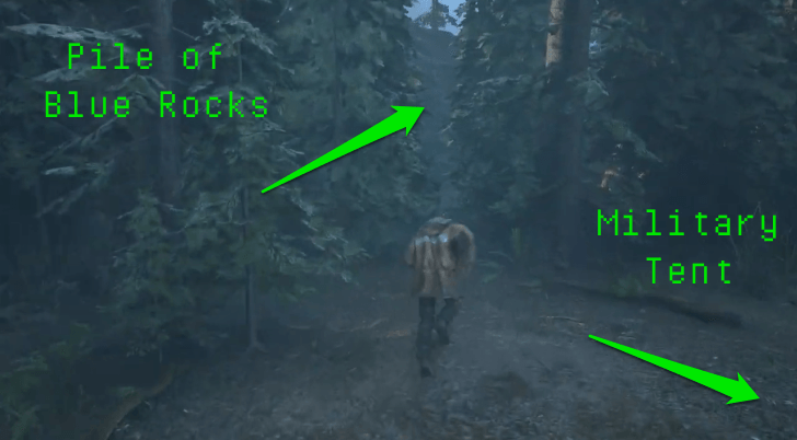 Caddell Family Treasure - Directions to Blue Pile of Rocks