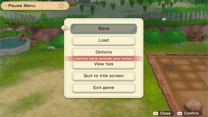 Story of Seasons Grand Bazaar - Pause Menu