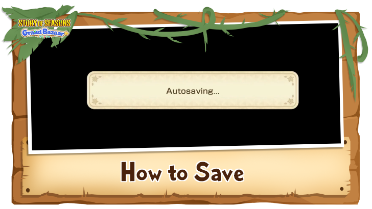 Story of Seasons Grand Bazaar - How to Save