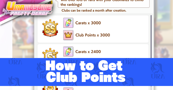 Umamusume Pretty Derby - How to Get Club Points