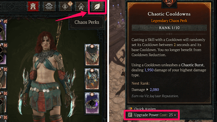How to Upgrade Chaos Perks