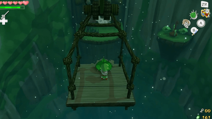 propelling the platform with the Deku Leaf