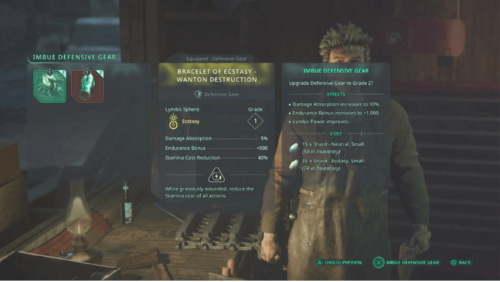 Imbue Defensive Gears