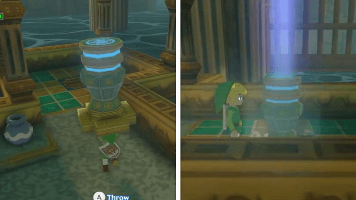 Place down the statue