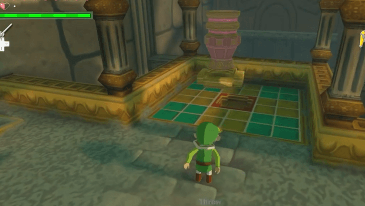 Throw pink statue on the slot