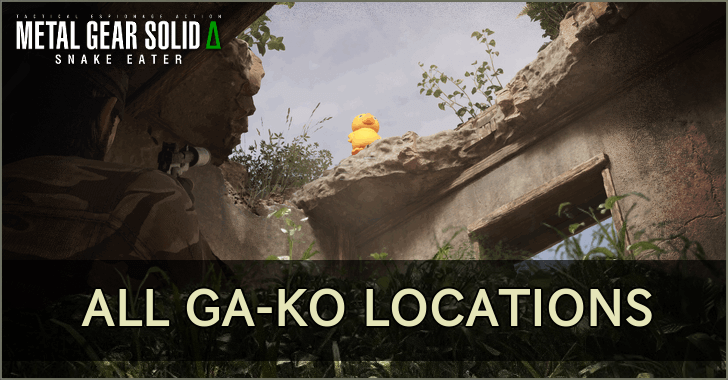 MGS Delta Snake Eater - All GA-KO Locations