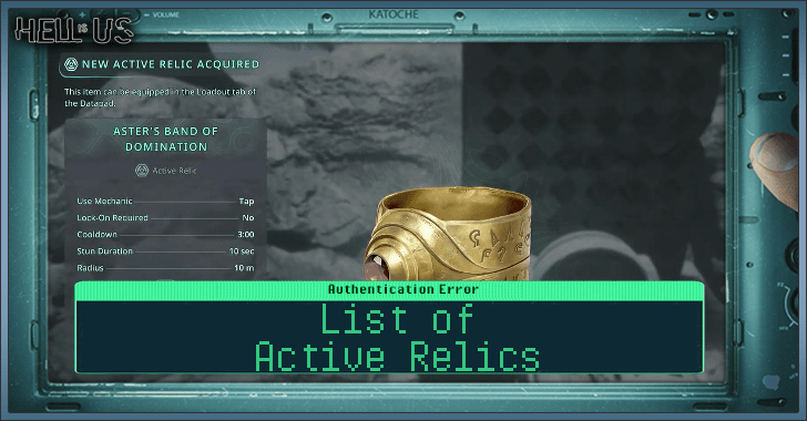Hell is Us - List of Active Relics
