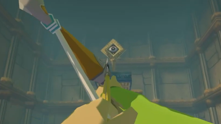 Aim at the eye above