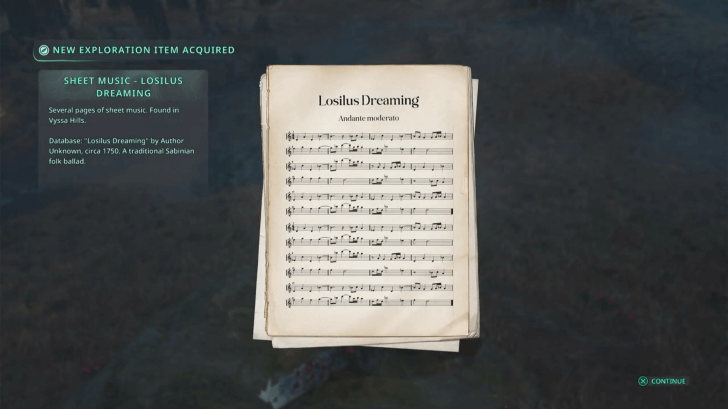 Hell is Us - Take the second music sheet from the red box in Vyssa Hills