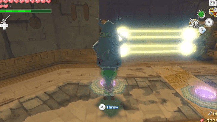 Place the Armos on the button