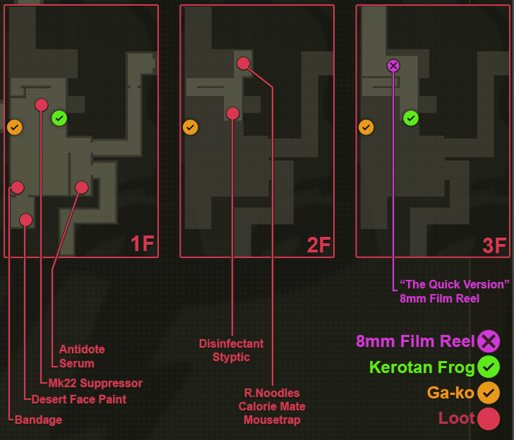 Ponizovje Warehouse Loot Map - Operation Snake Eater