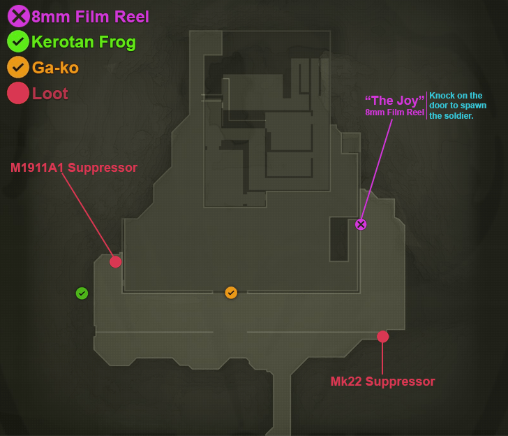 Graniny Gorki Lab Loot Map - Operation Snake Eater