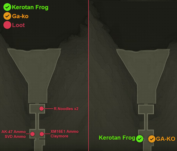 Krasnogorje Mountaintop Ruins Loot Map - Operation Snake Eater