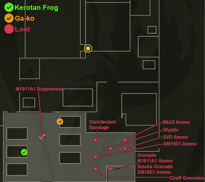 Groznyj Grad Southwest Loot Map - Operation Snake Eater