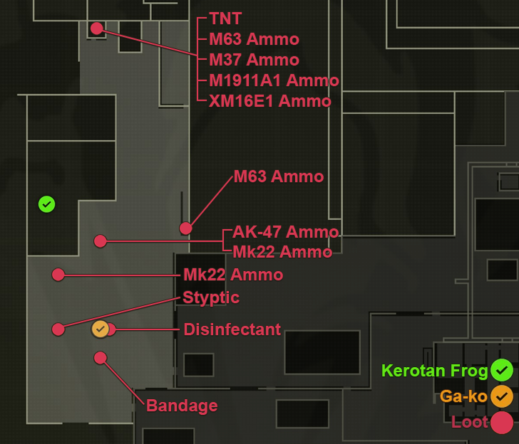 Groznyj Grad Northwest Loot Map - Operation Snake Eater