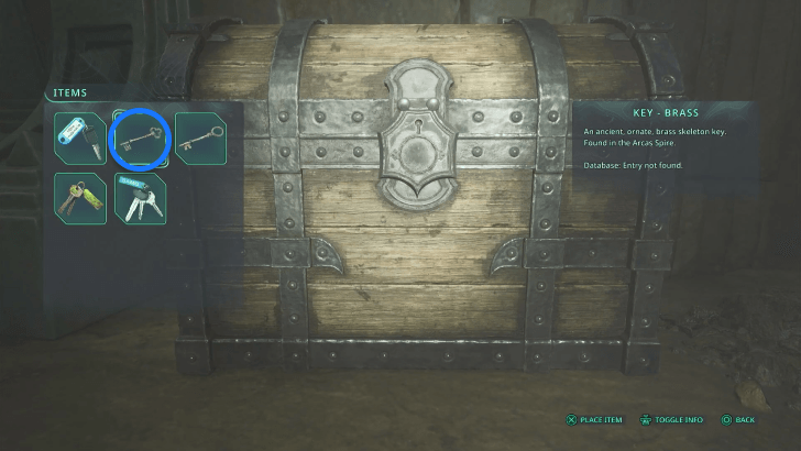 Righteous Protection - Unlock Chest with the Brass Key