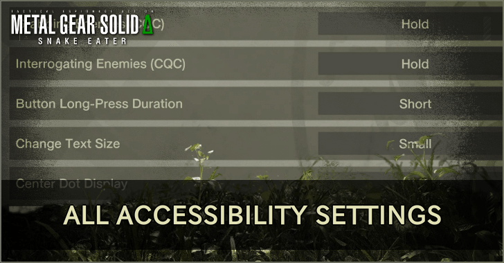 All Accessibility Settings