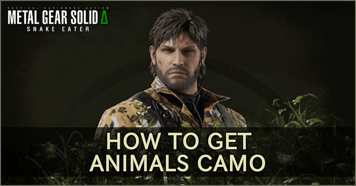 MGS Delta How to Get Animals Camo