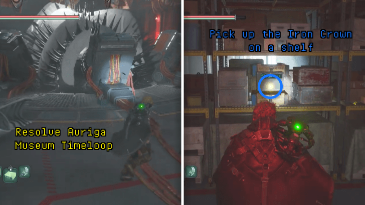 Great Responsibility - Resolve Auriga Museum Timeloop to access the Iron Crown symbol
