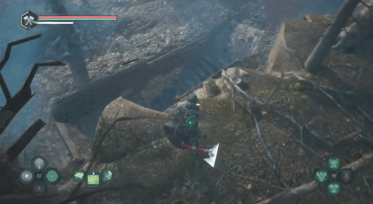 Find the cellar door leading to the basement