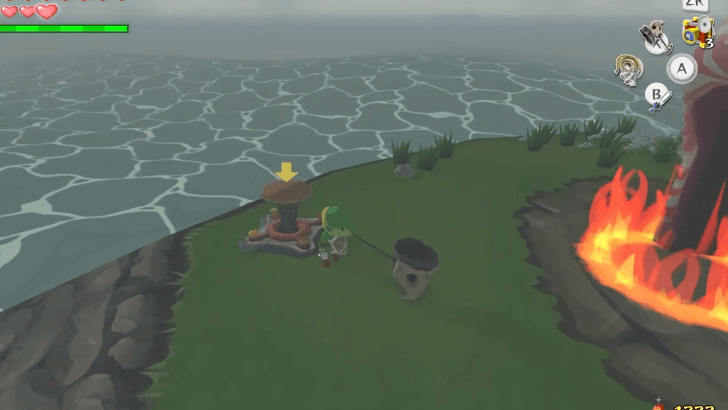 Use the Skull Hammer on the Peg on Western Fairy Island