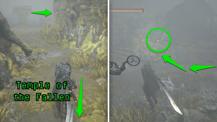 Overgrown - Directions to the Overgrown Key at the Temple of the Fallen