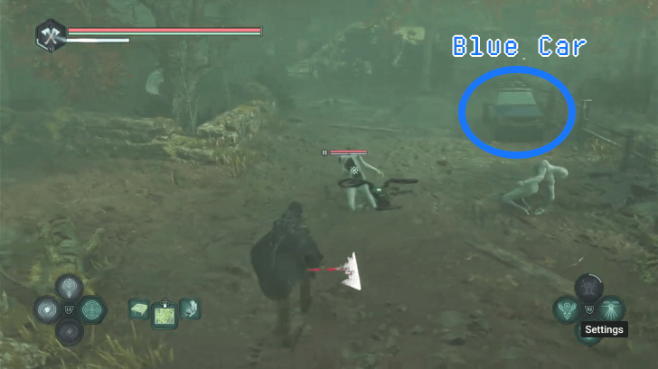 Hell is Us - Keep moving onwards until you find the blue car