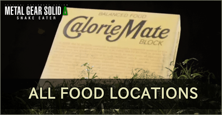 MGS Delta Snake Eater - All Food Locations