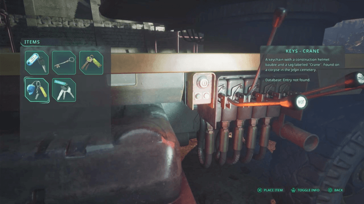 Hell is Us - Insert the Keys - Crane into the crane truck