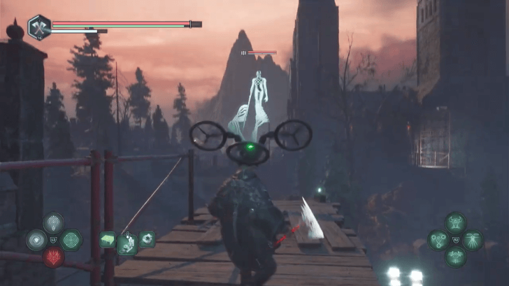 Hell is Us - Cross the wooden floorings and defeat the Artillery Walker