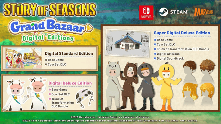 Story of Seasons - Grand Bazaar Deluxe Edition Skins