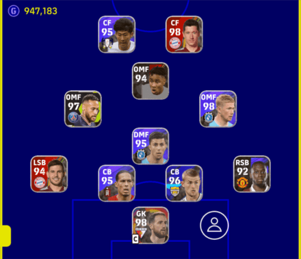 eFootball  - 4-1-3-2 (3 AMF) Formation