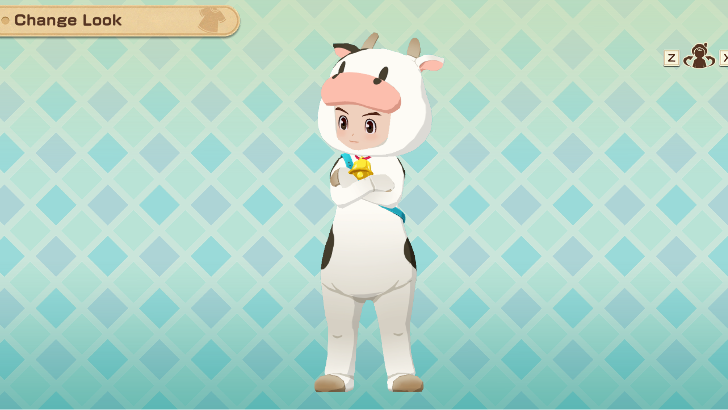 Story of Seasons Grand Bazaar - Cow Set Outfit
