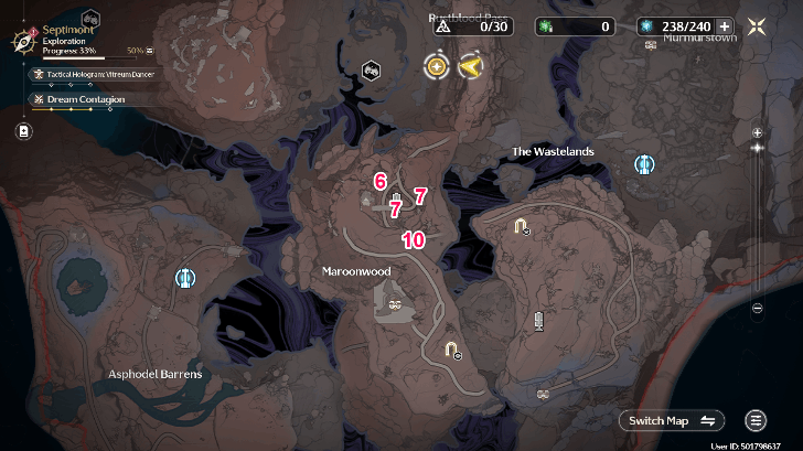 Luminous Calendula Maroonwood Flat Map