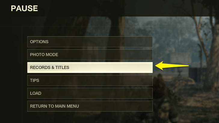 MGS - Pause Menu