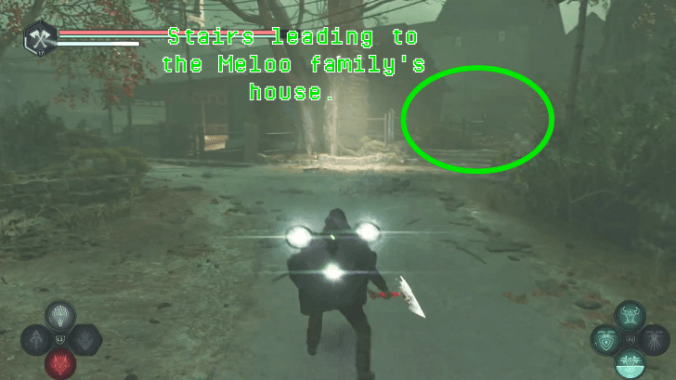 Hell is Us - Take the stairs to the right to get to the Meloo family