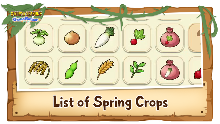 Story of Seasons Grand Bazaar - List of Spring Crops