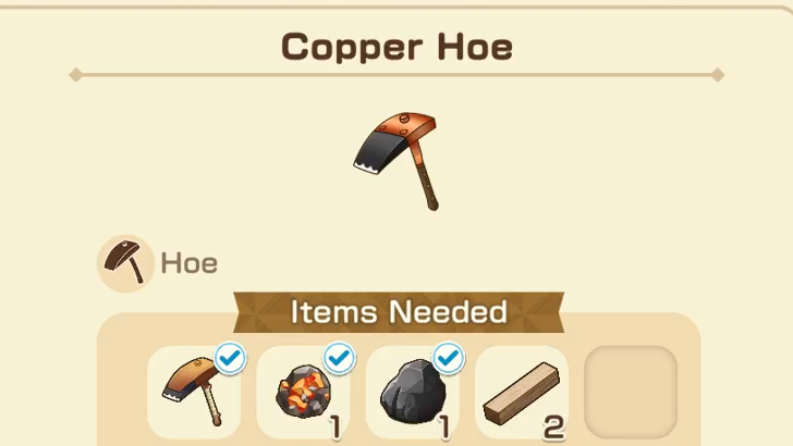 Story of Seasons Grand Bazaar - Upgrade Hoe with Ores in Windmill