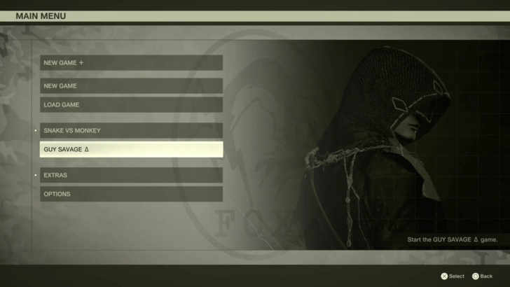 Guy Savage Delta in Main Menu