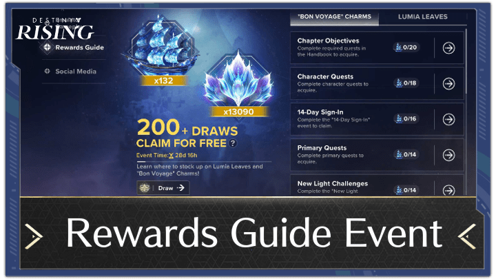 Destiny: Rising - Rewards Guide Event Guide