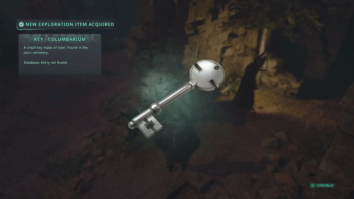 Hell is Us - Pick up the Key - Columbarium and the Urn on the bench next to Edwyn Tosan