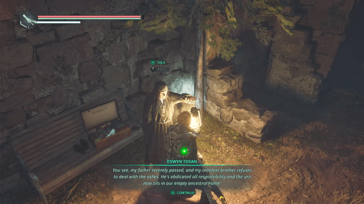 Hell is Us - Speak with Edwyn Tosan in the crypts in Jeljin