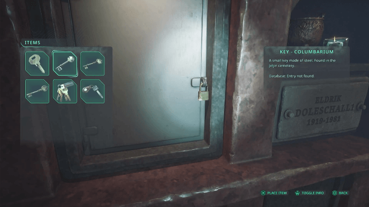 Hell is Us - Use the Key - Columbarium to place the Urn inside