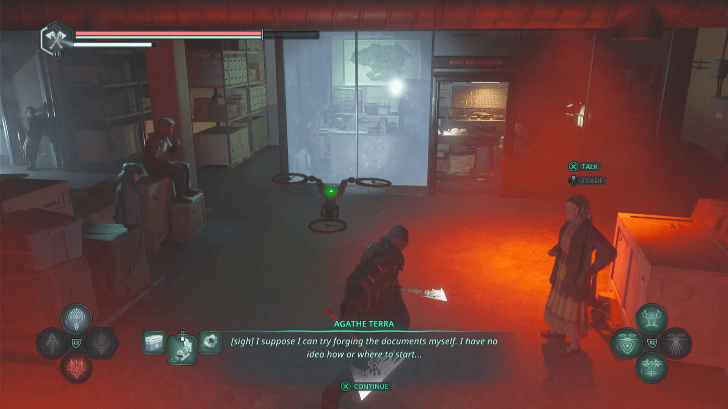 Hell is Us - Speak with Agathe Terra to learn more about her plans to forge documents with Locke