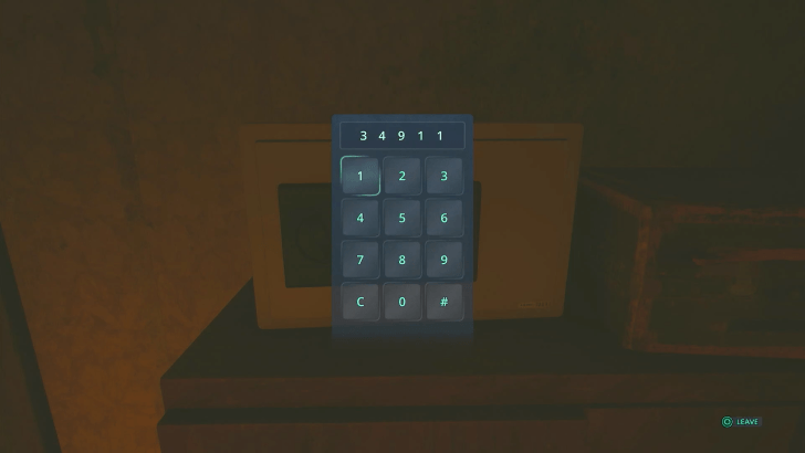 The Hideout - The ID is used as a code for the safe