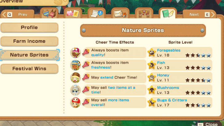 Story of Seasons Grand Bazaar - Nature Sprites Effects
