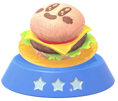 Sparkly-Eyed Kirby Burger