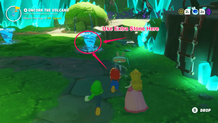 Mario Rabbids Sparks Of Hope - 26 Uncork The Volcano Extra Stone on Other Geyser